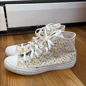 Floral High-Top Sneakers